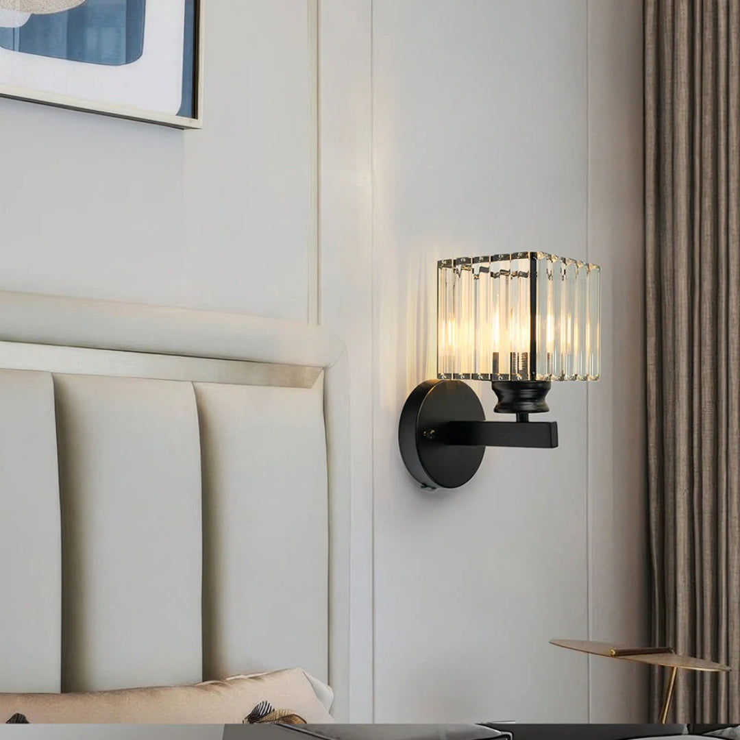 Industriële Glazen Wandlamp