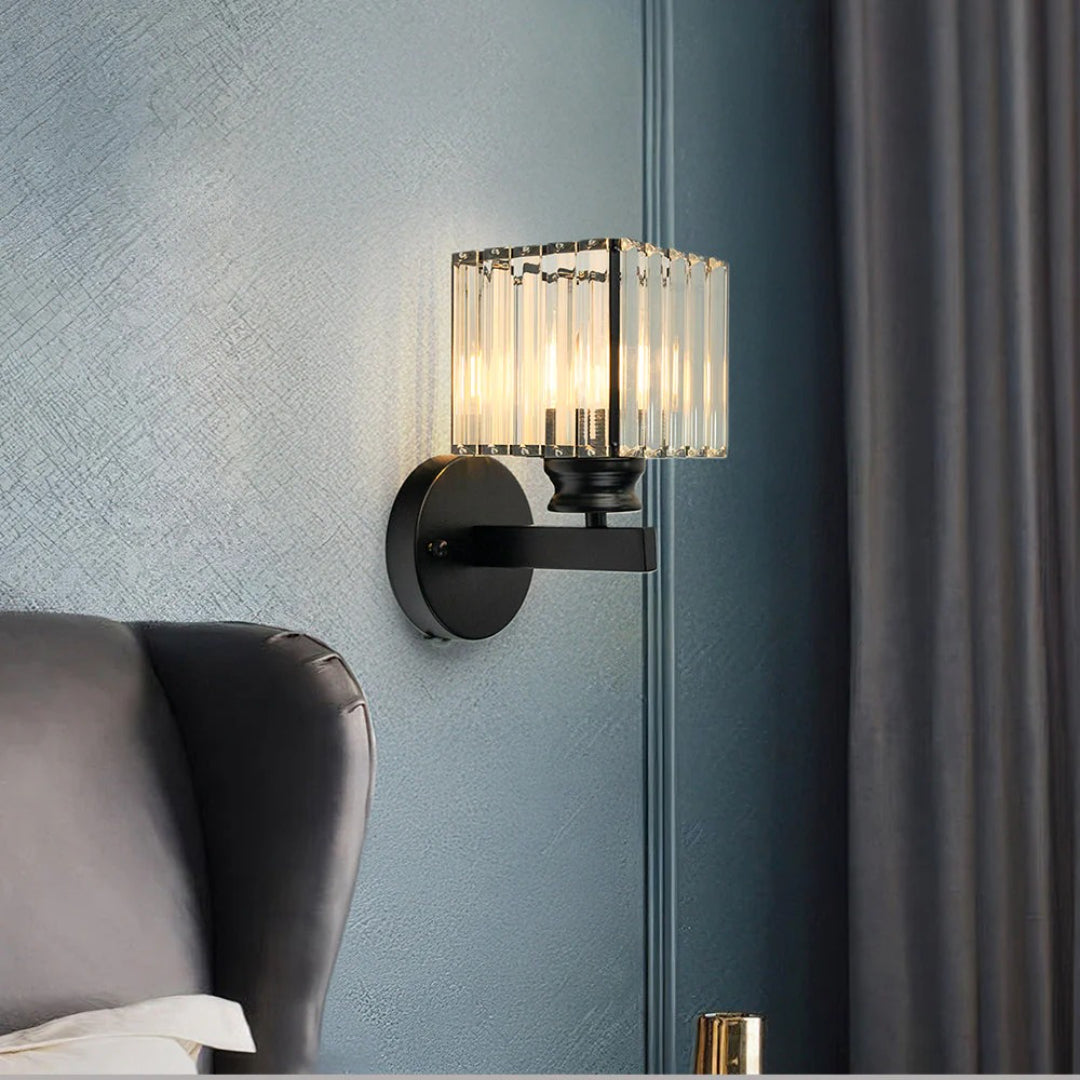 Industriële Glazen Wandlamp