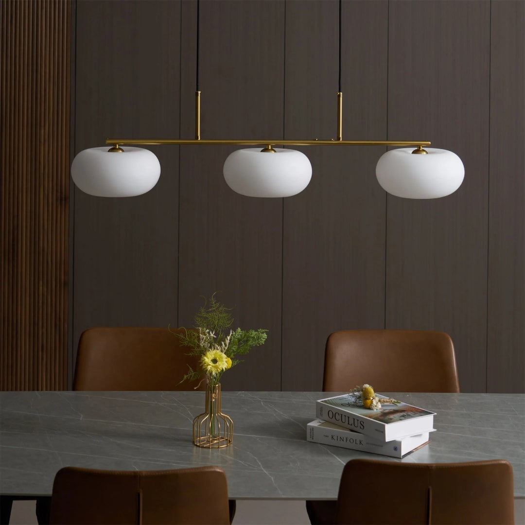 Lineaire Glazen Drievoudige Hanglamp
