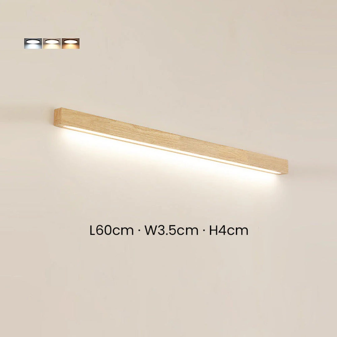 Minimalistische Houten Lineaire Wandlamp