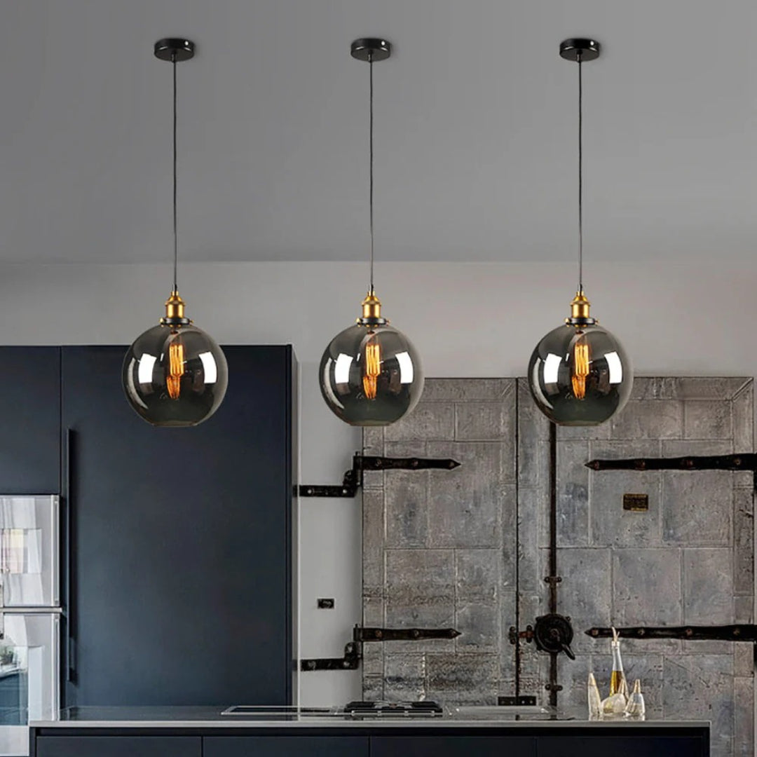Industriële Glazen Hanglamp