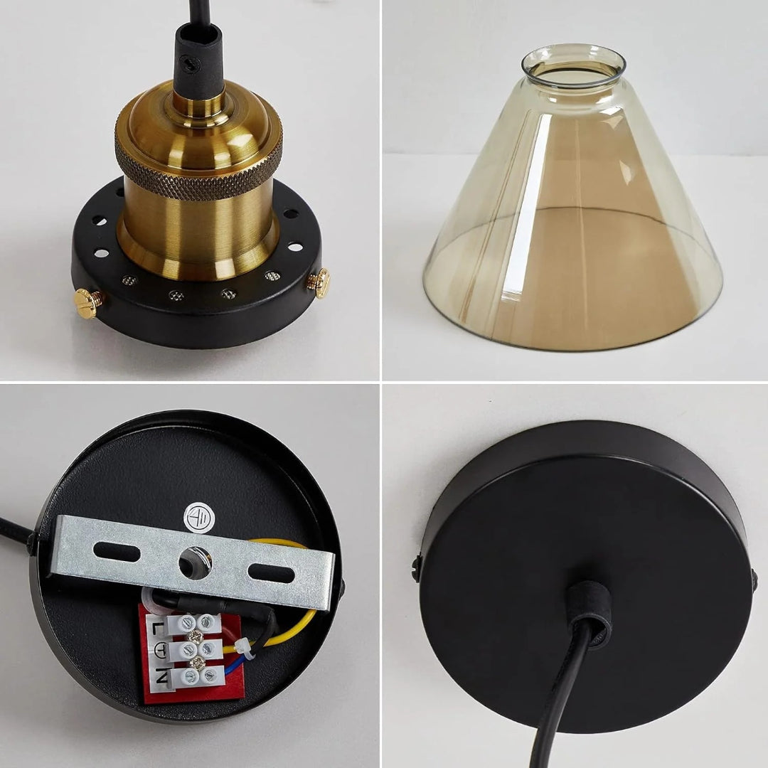 Industriële Glazen Hanglamp