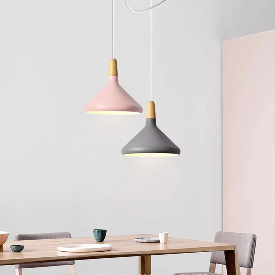 Scandinavische Houten Hanglamp