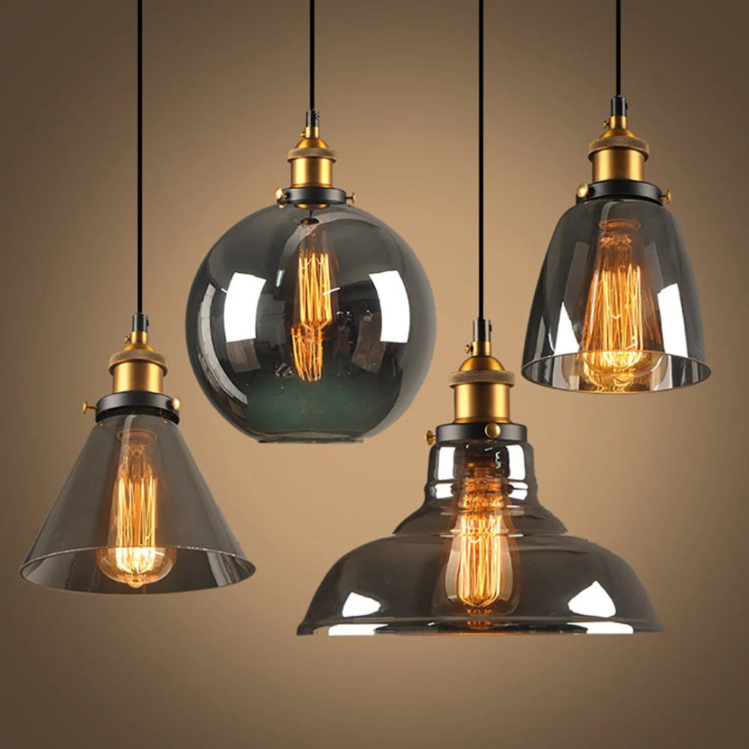 Industriële Glazen Hanglamp
