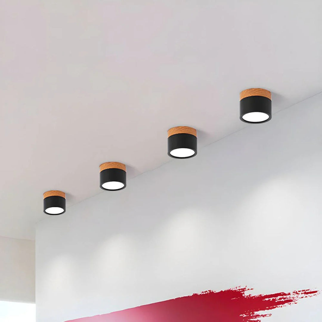 Nordische houten plafondlamp