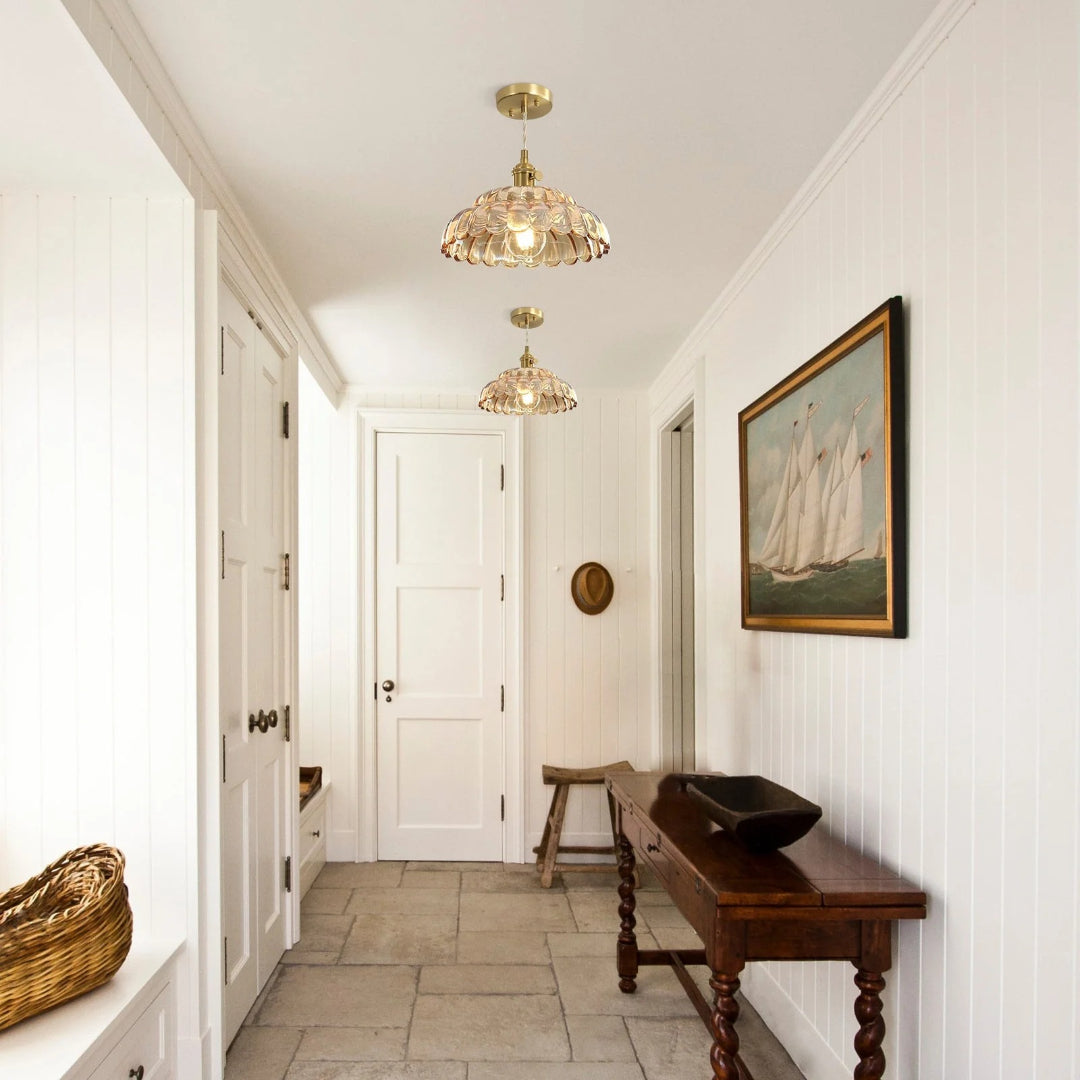 Bloemen Glazen Hanglamp