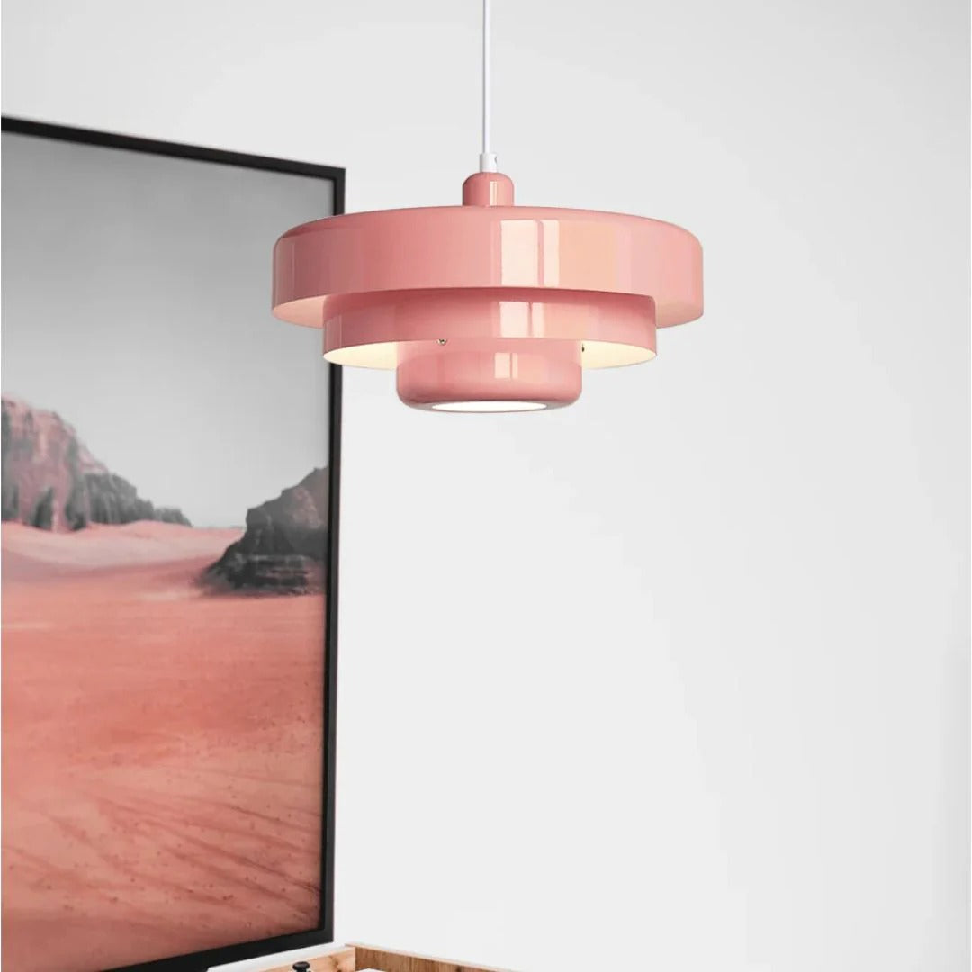 Gelaagde metalen hanglamp