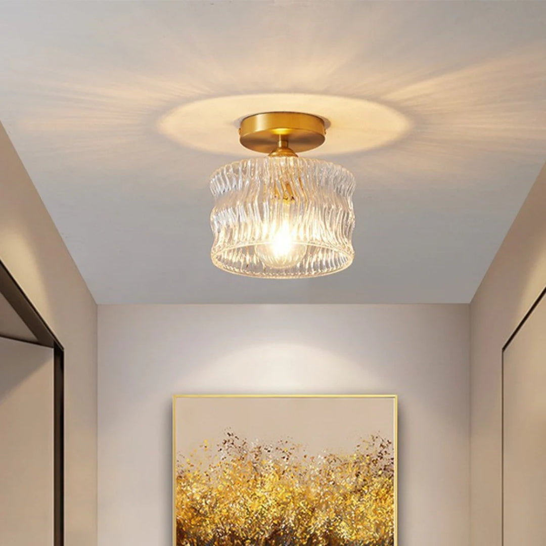 Vintage Golvende Glazen Plafondlamp