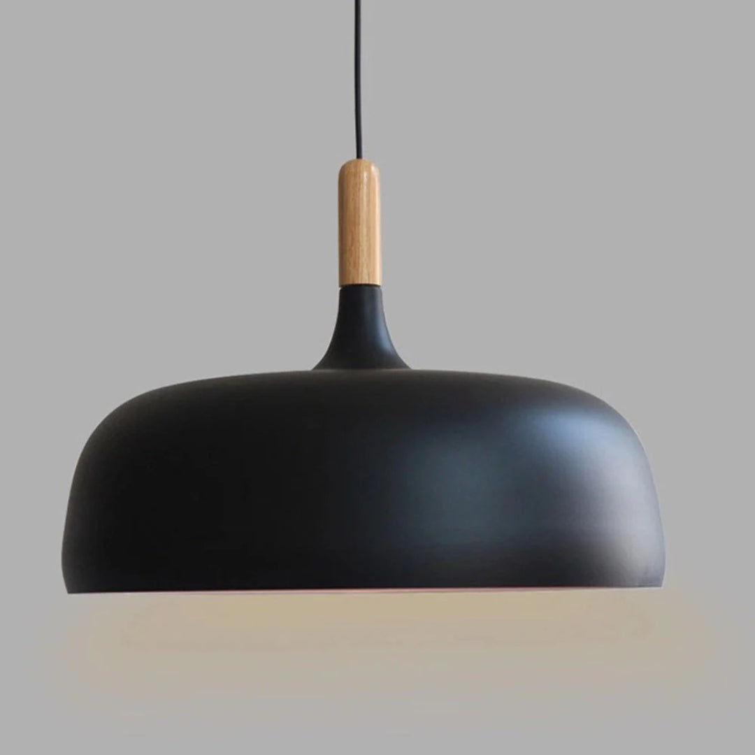 Japandi Houten Metalen Hanglamp