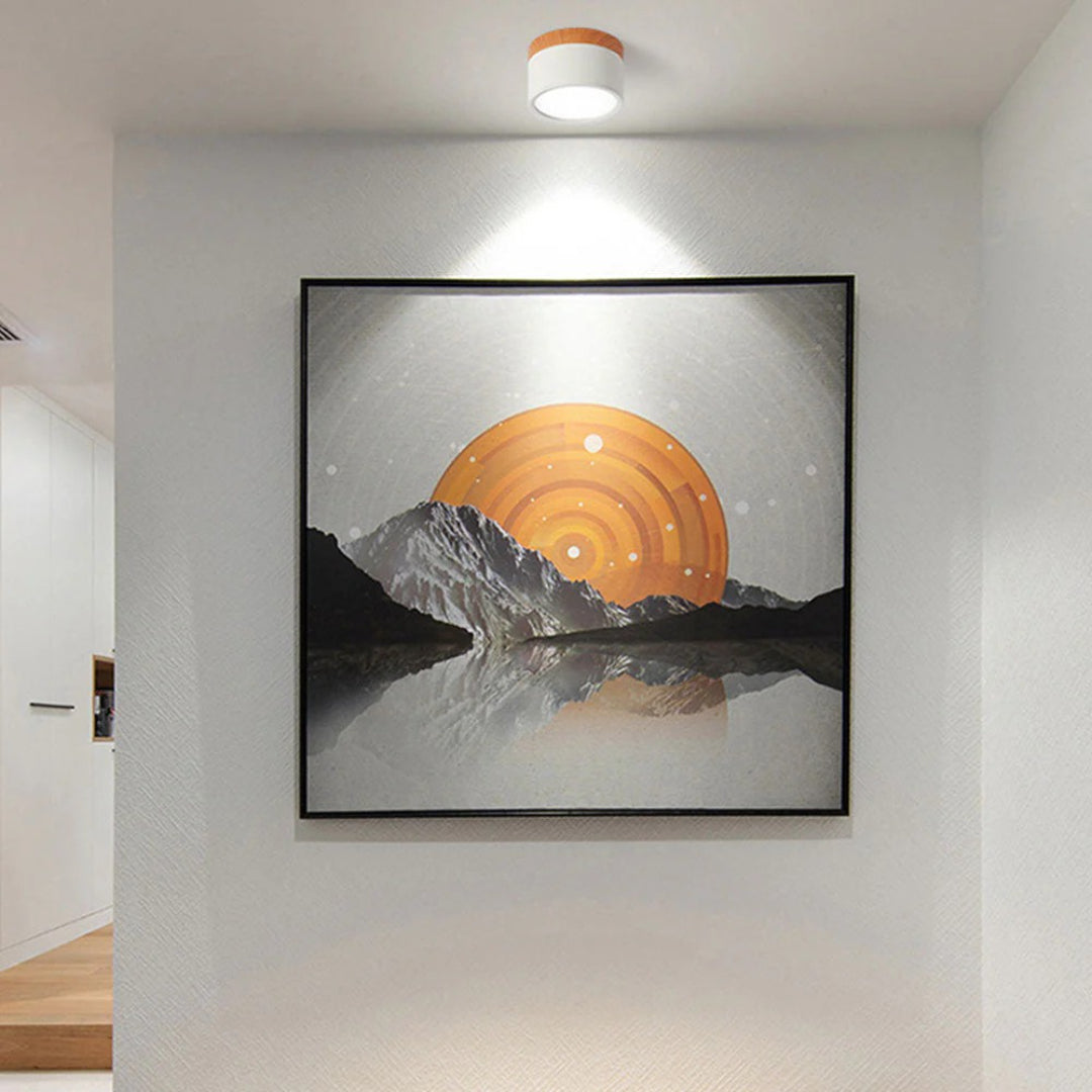 Nordische houten plafondlamp