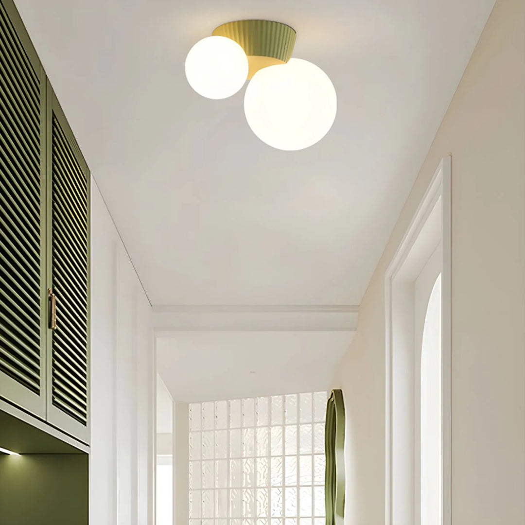 Dubbele bol plafondlamp