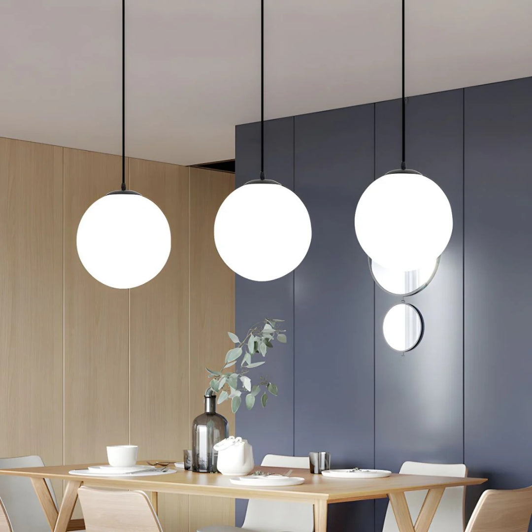 Drievoudige bol hanglamp