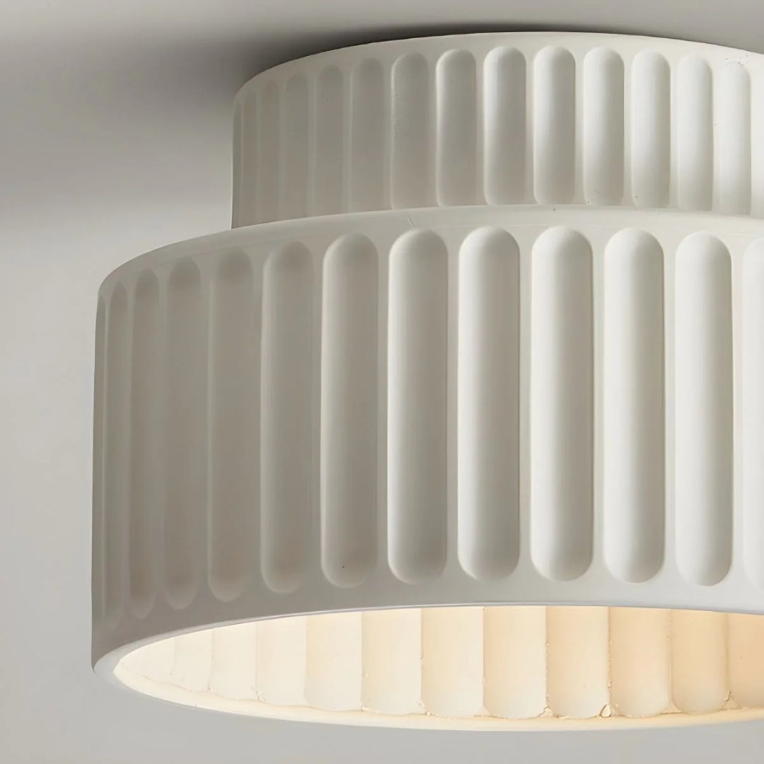 Minimalistische Geribbelde Keramische Plafondlamp
