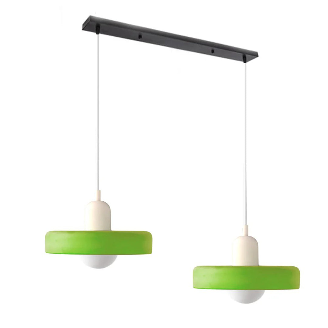 Retro metalen glazen hanglamp