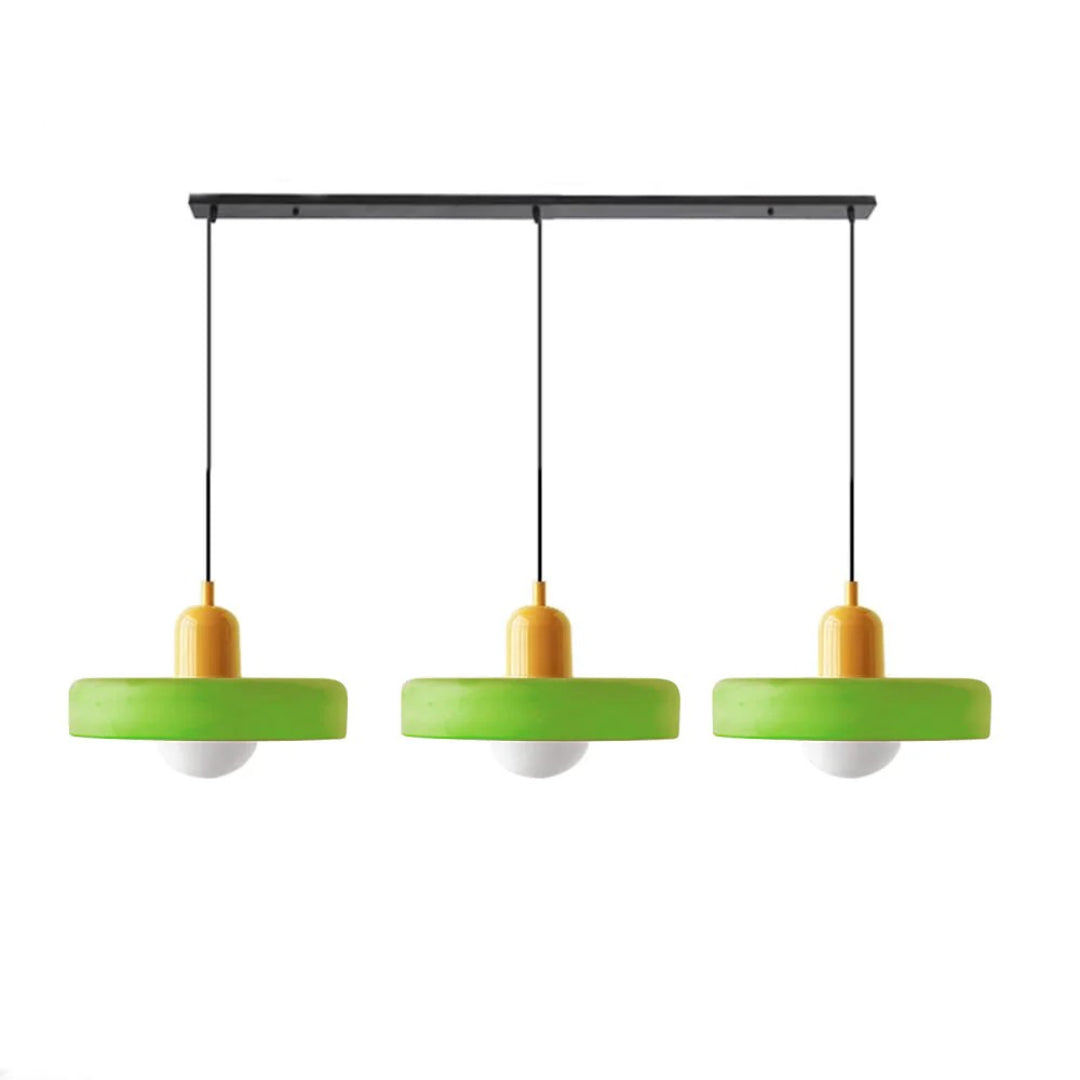 Retro glazen drievoudige hanglamp