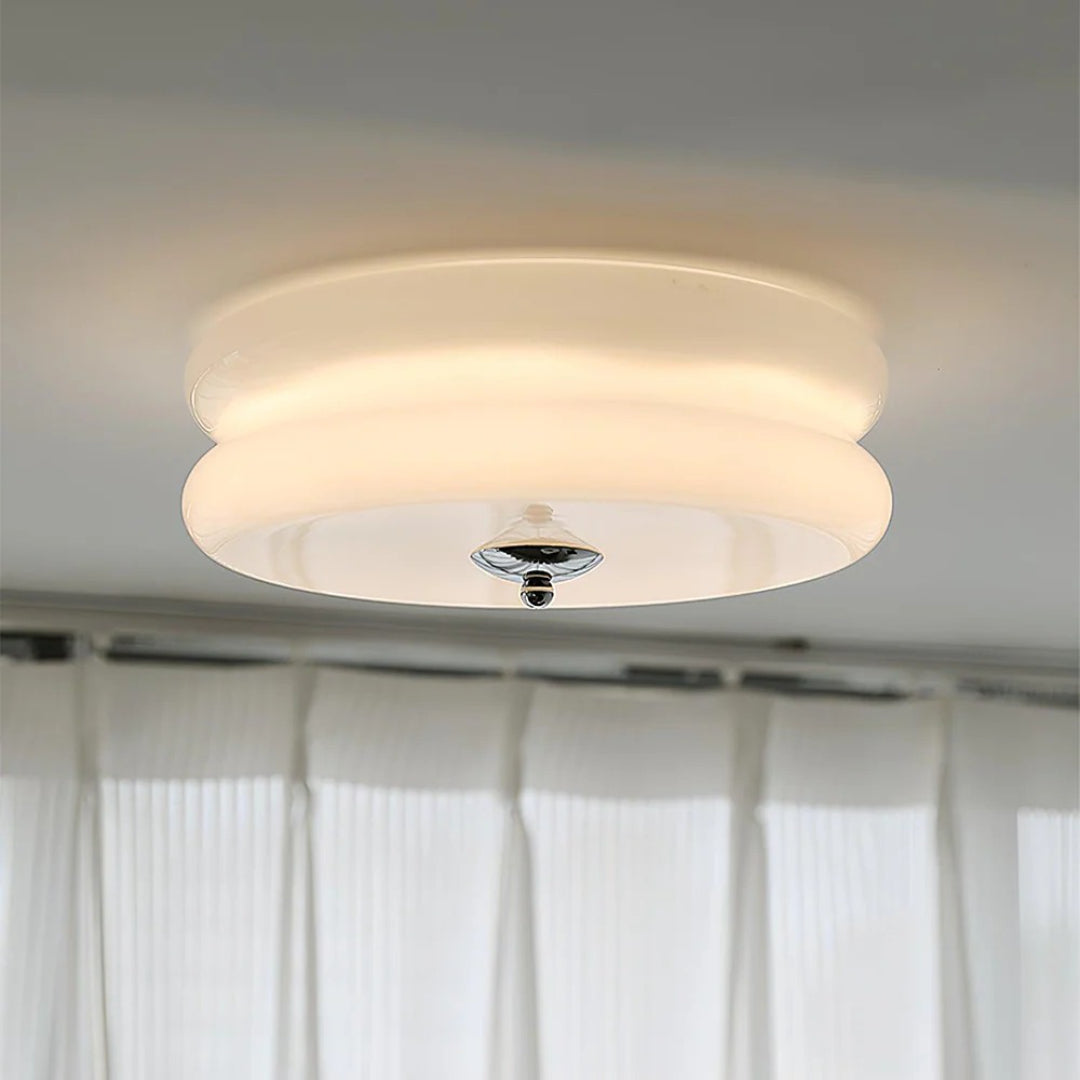 Art deco glazen plafondlamp