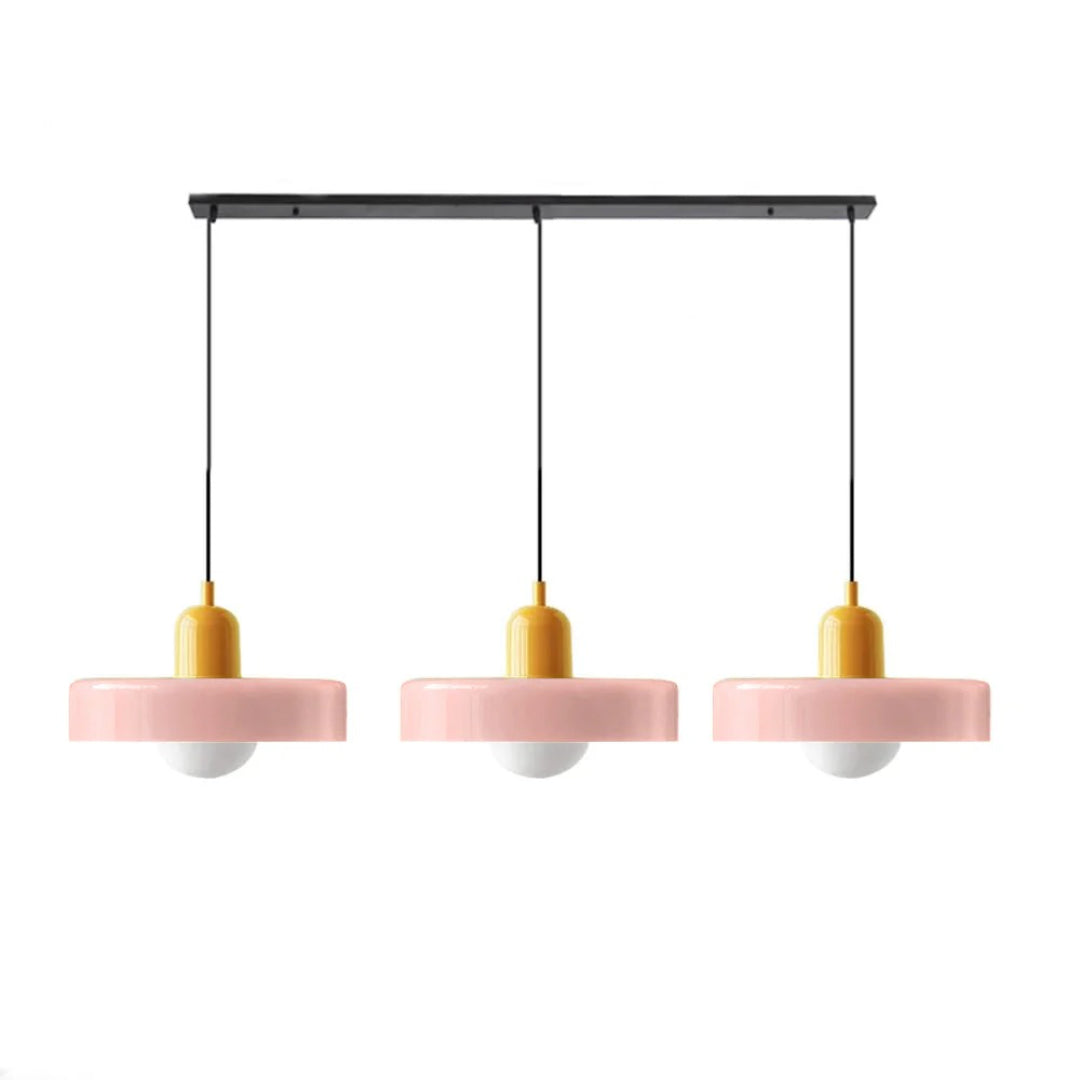 Retro glazen drievoudige hanglamp