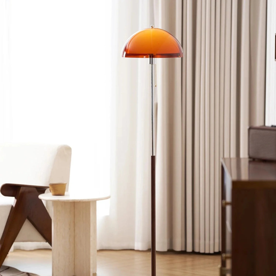 Retro metalen koepel vloerlamp
