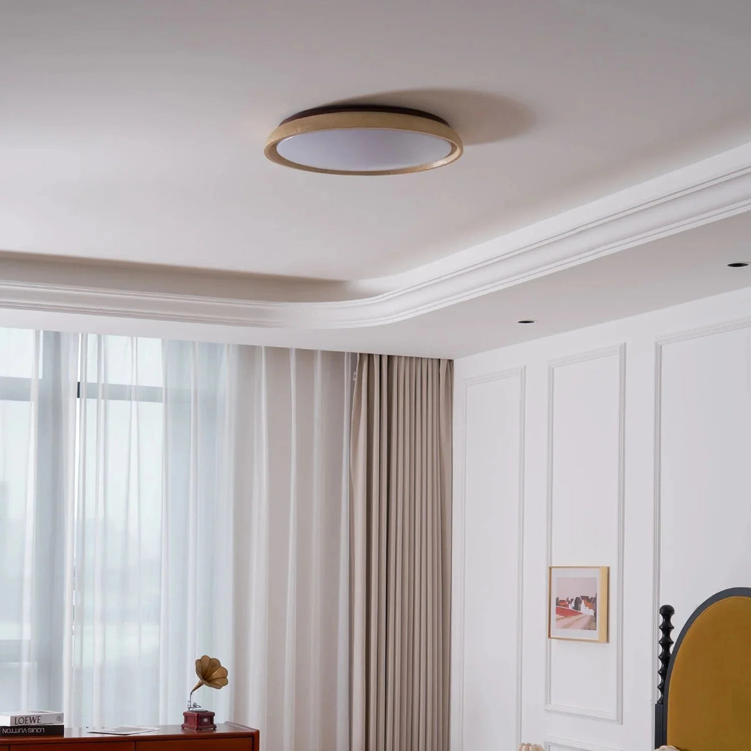 Ronde stenen plafondlamp