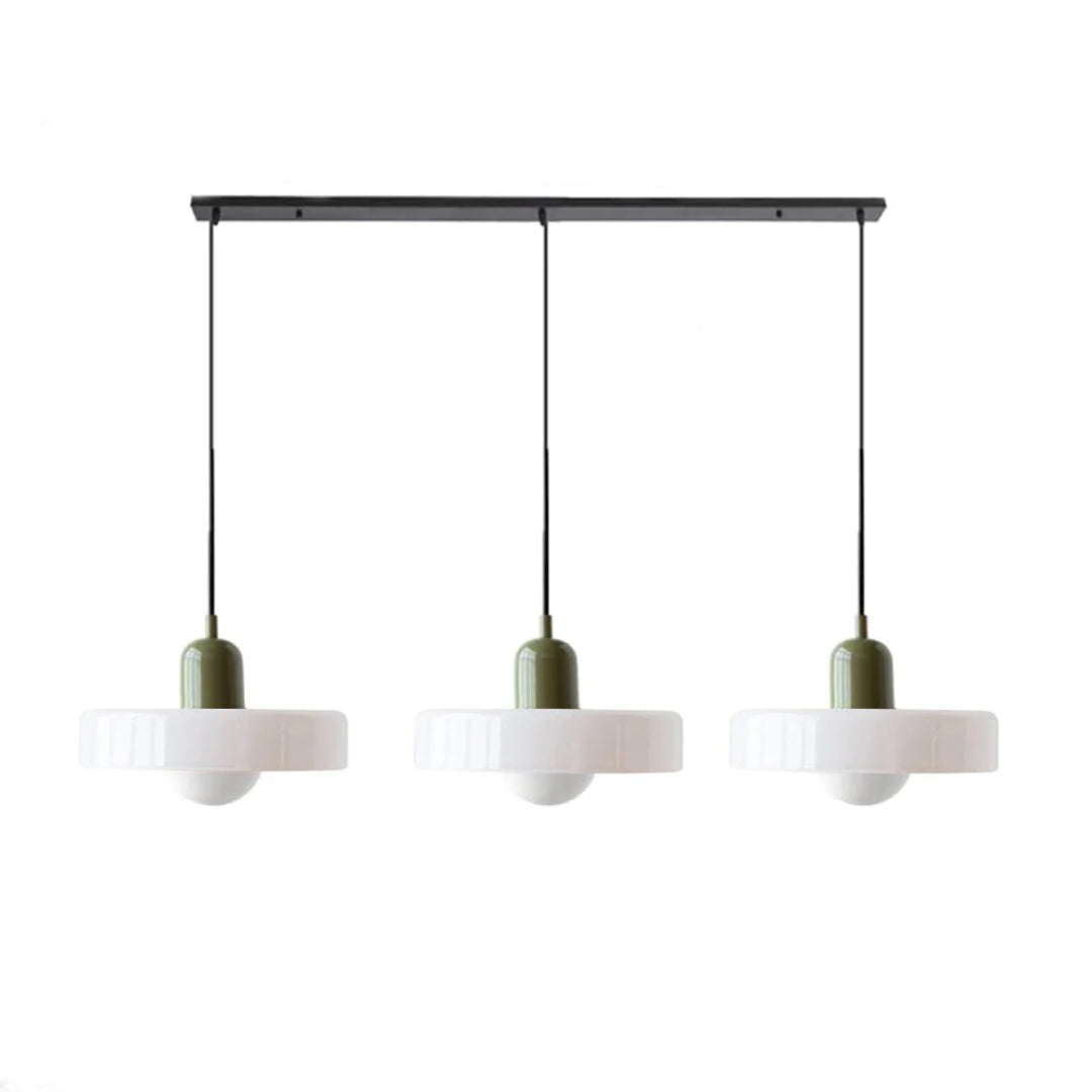 Retro glazen drievoudige hanglamp