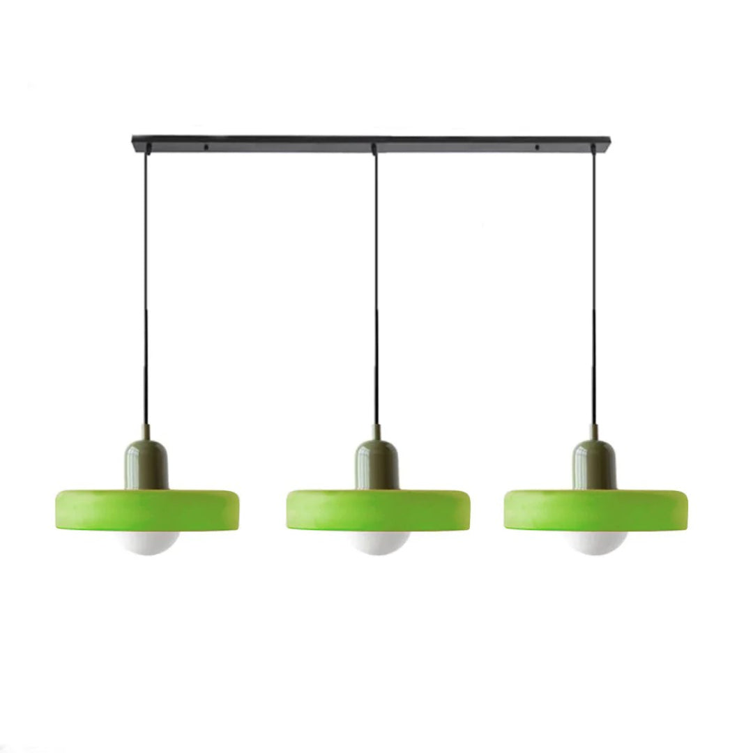 Retro glazen drievoudige hanglamp
