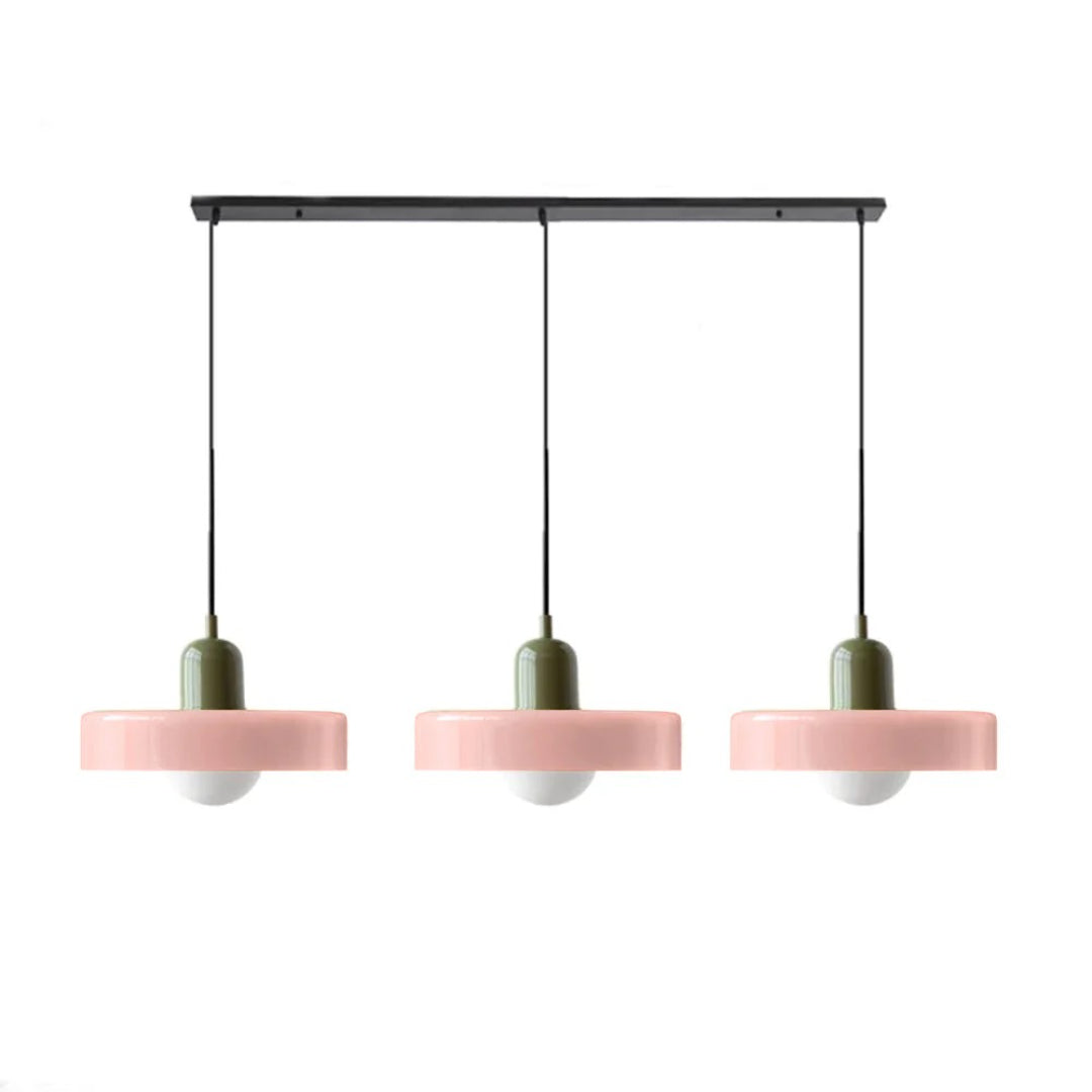 Retro glazen drievoudige hanglamp