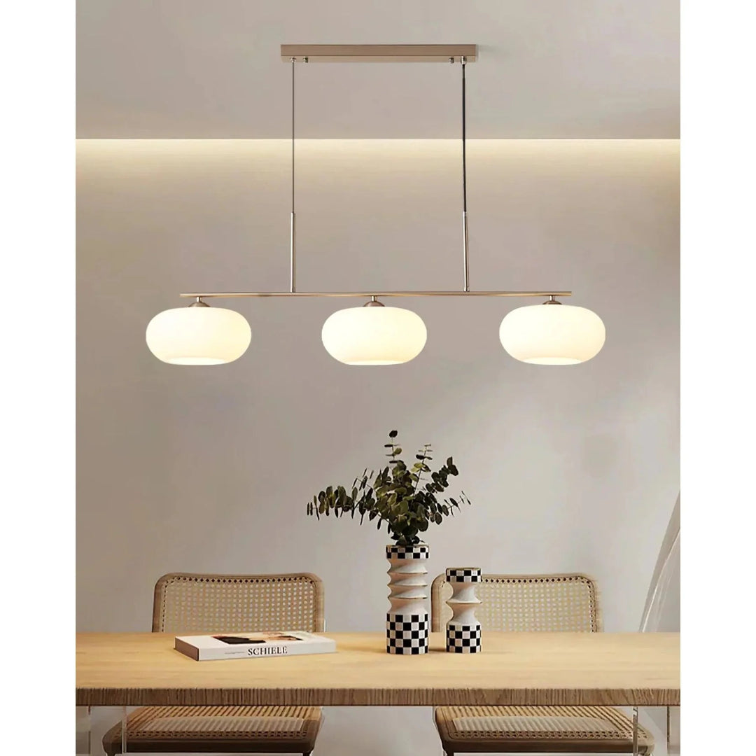 Lineaire Glazen Drievoudige Hanglamp