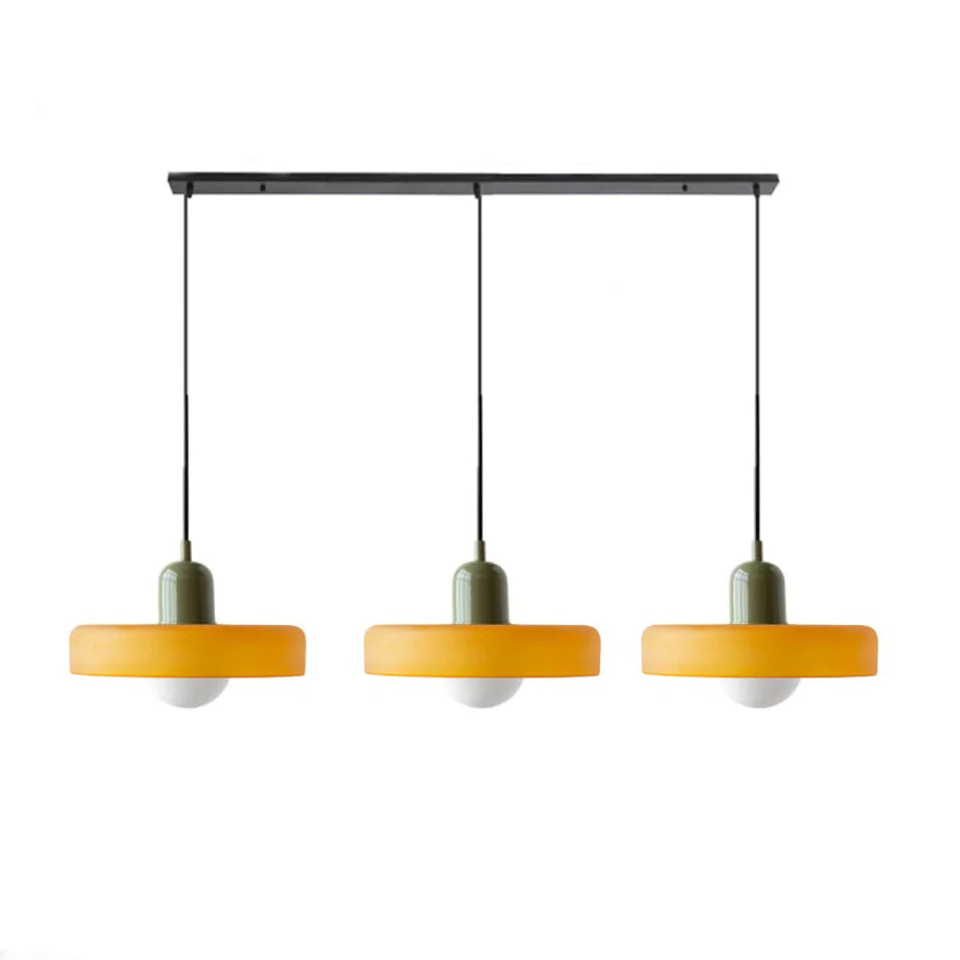 Retro glazen drievoudige hanglamp