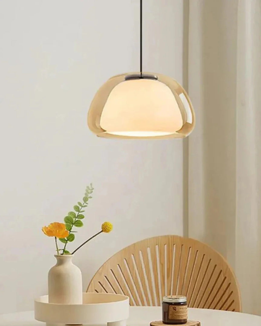 Minimalistische glazen hanglamp