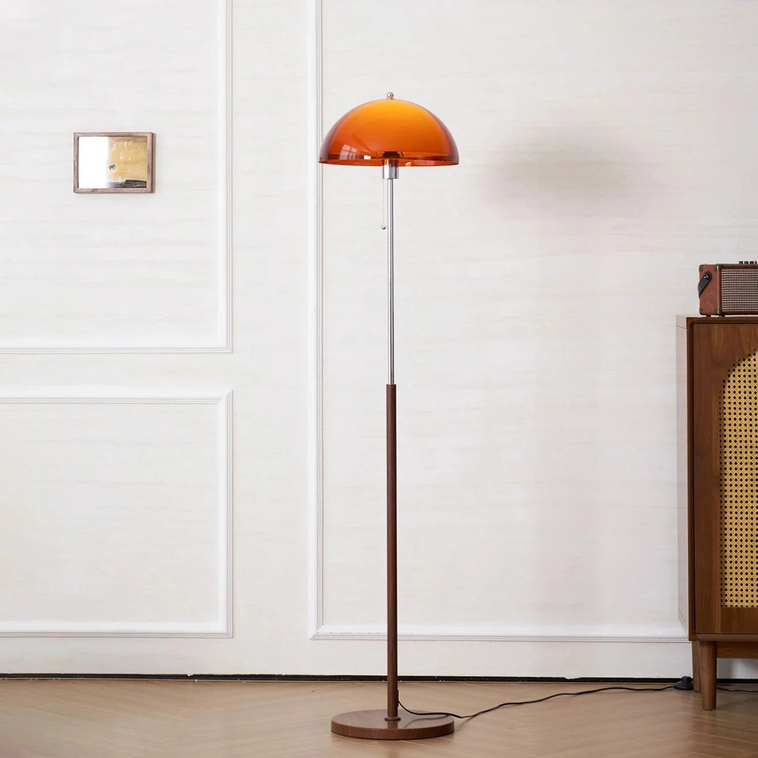 Retro metalen koepel vloerlamp