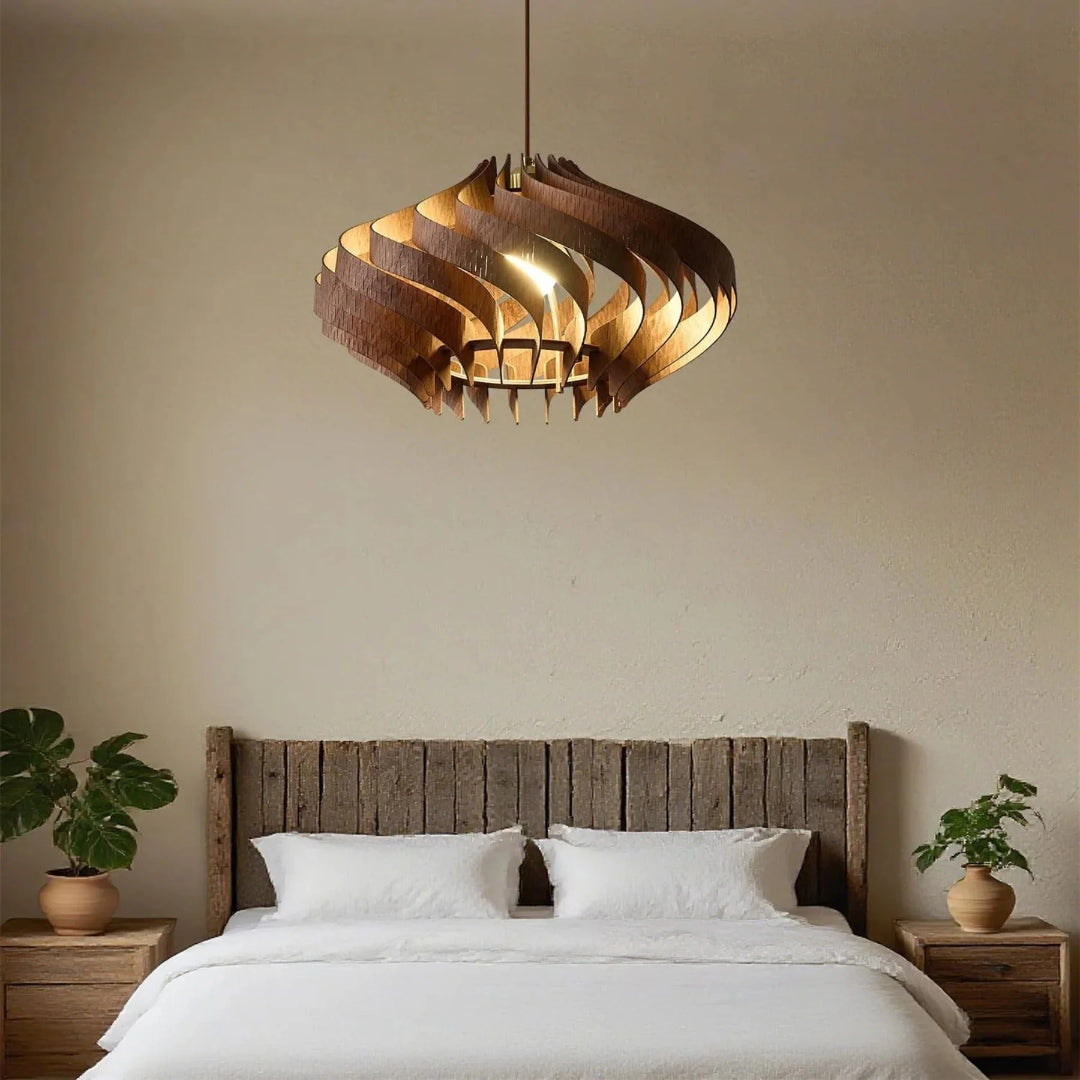 Japandi Houten Hanglamp