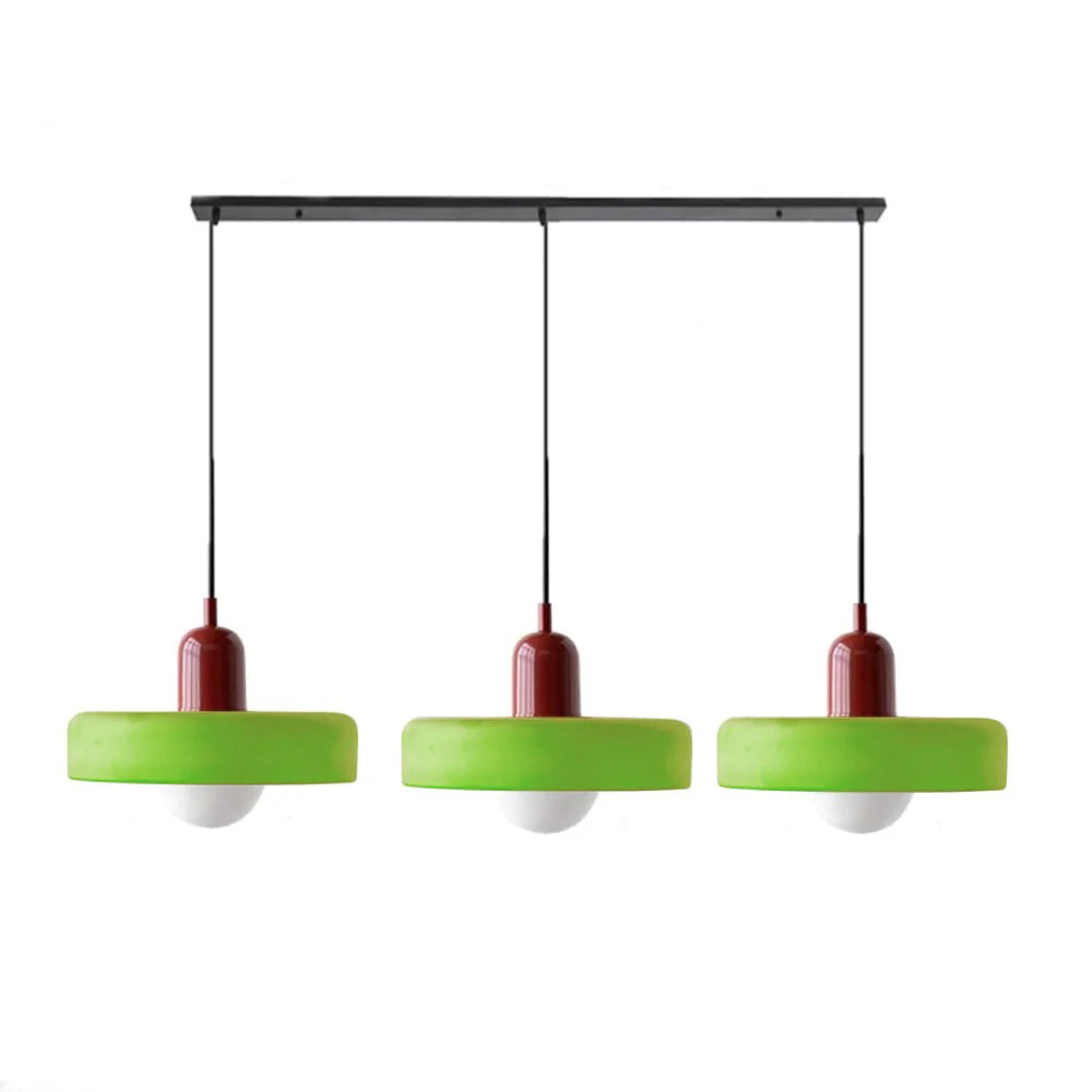 Retro glazen drievoudige hanglamp