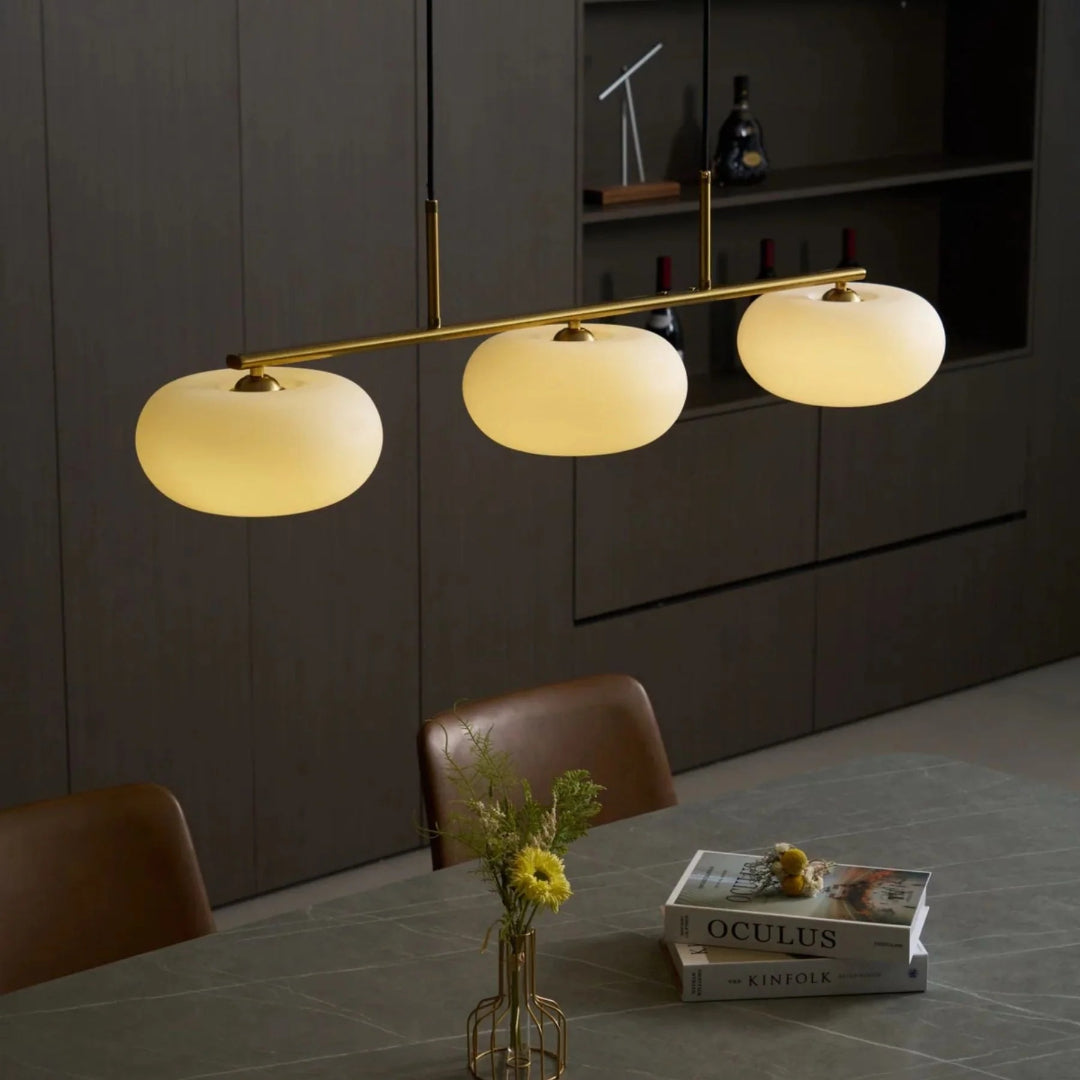 Lineaire Glazen Drievoudige Hanglamp