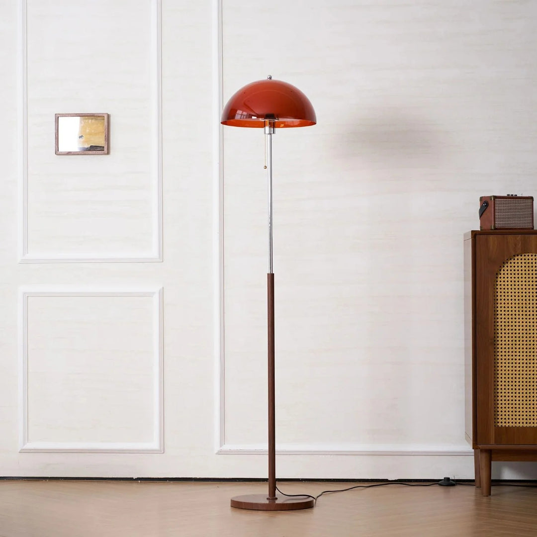 Retro metalen koepel vloerlamp