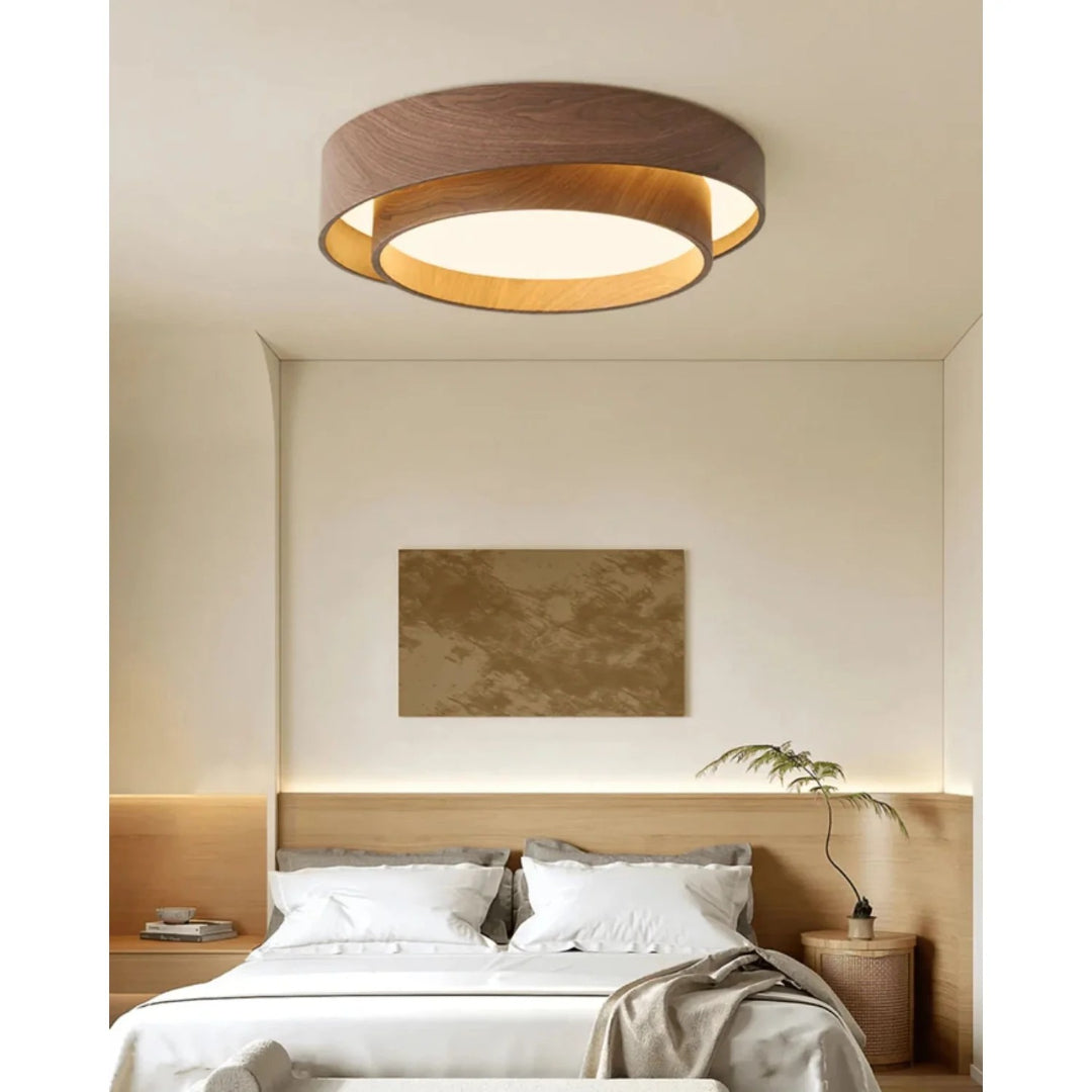 Japandi Houten Plafondlamp