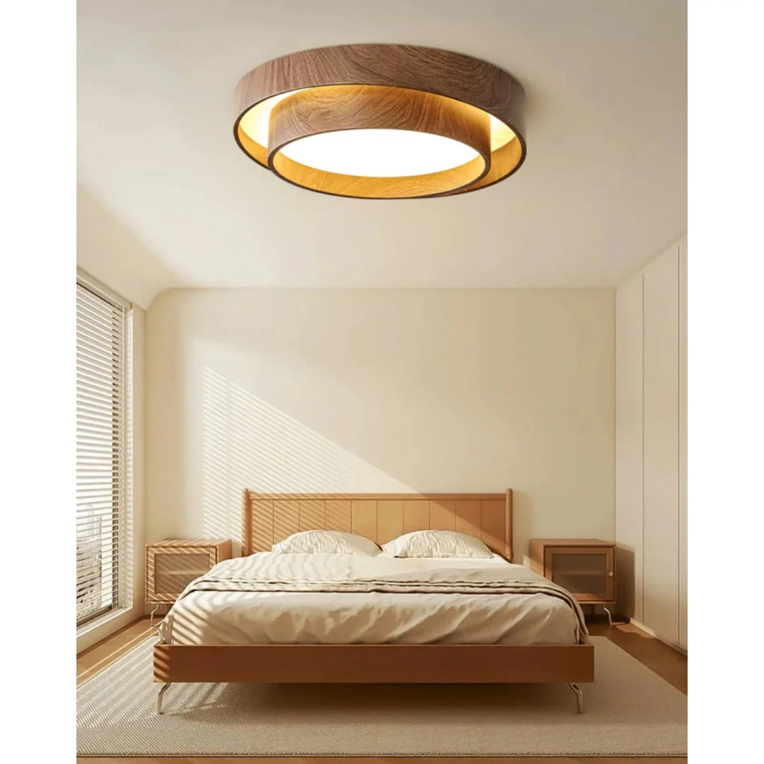 Japandi Houten Plafondlamp