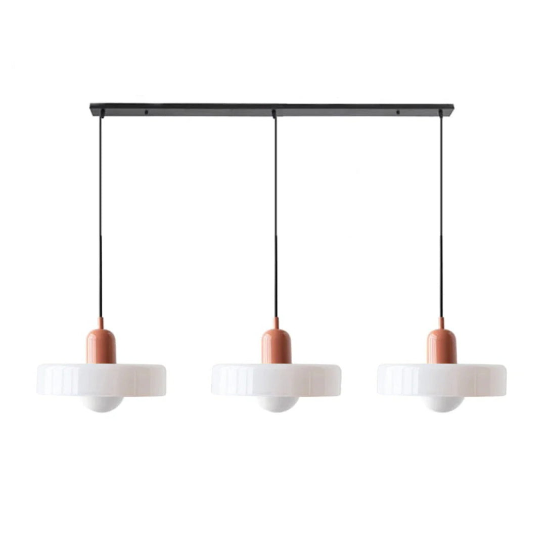 Retro glazen drievoudige hanglamp