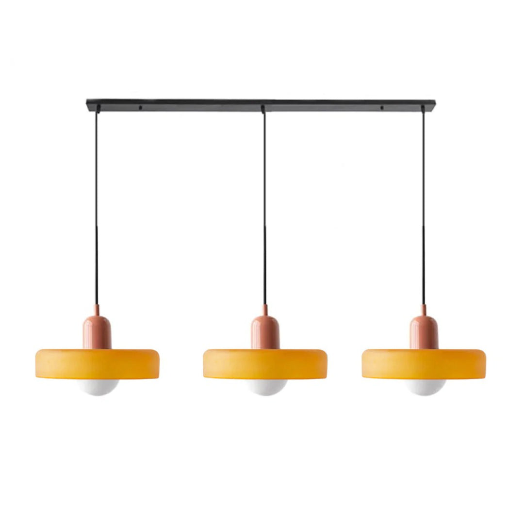 Retro glazen drievoudige hanglamp