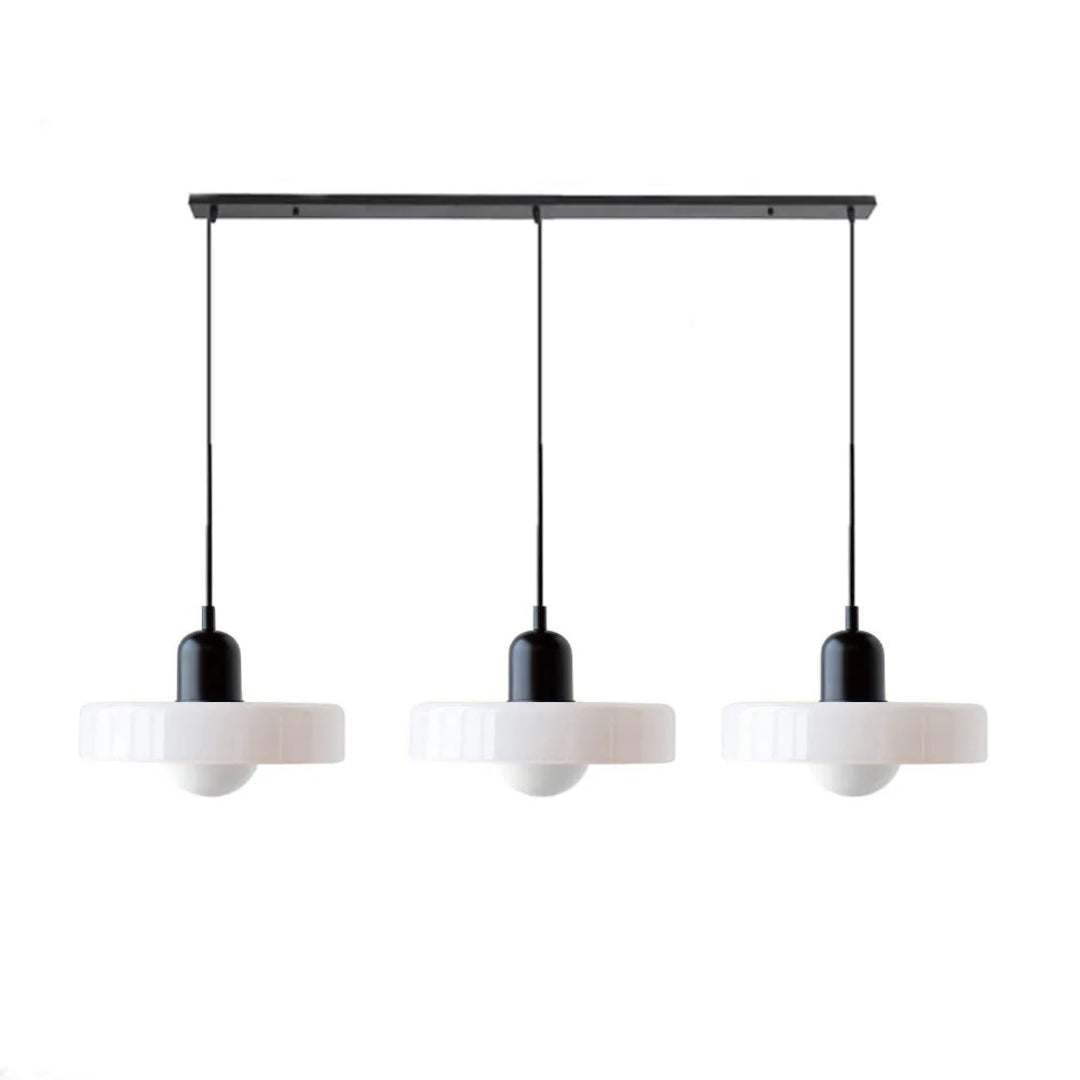 Retro glazen drievoudige hanglamp