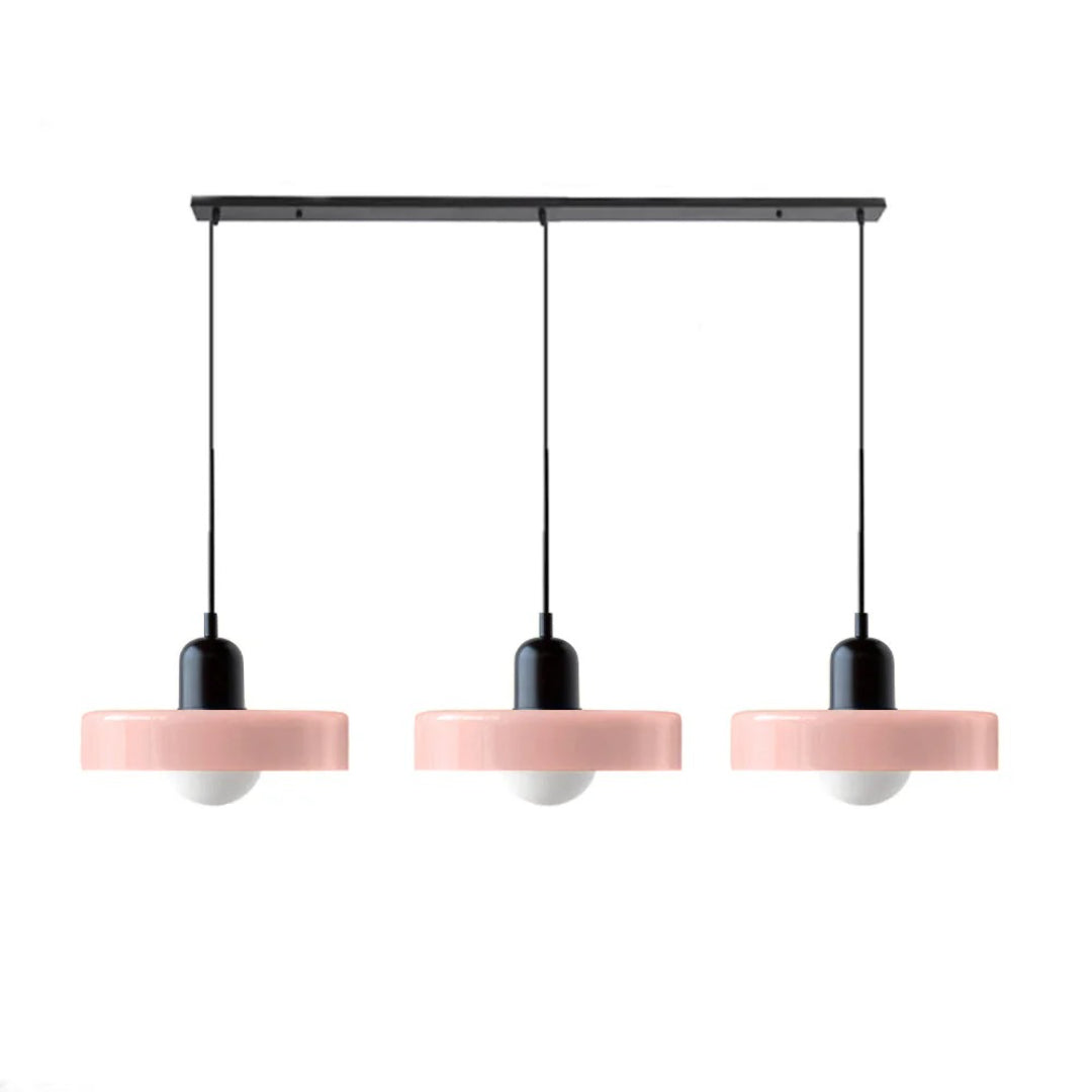 Retro glazen drievoudige hanglamp