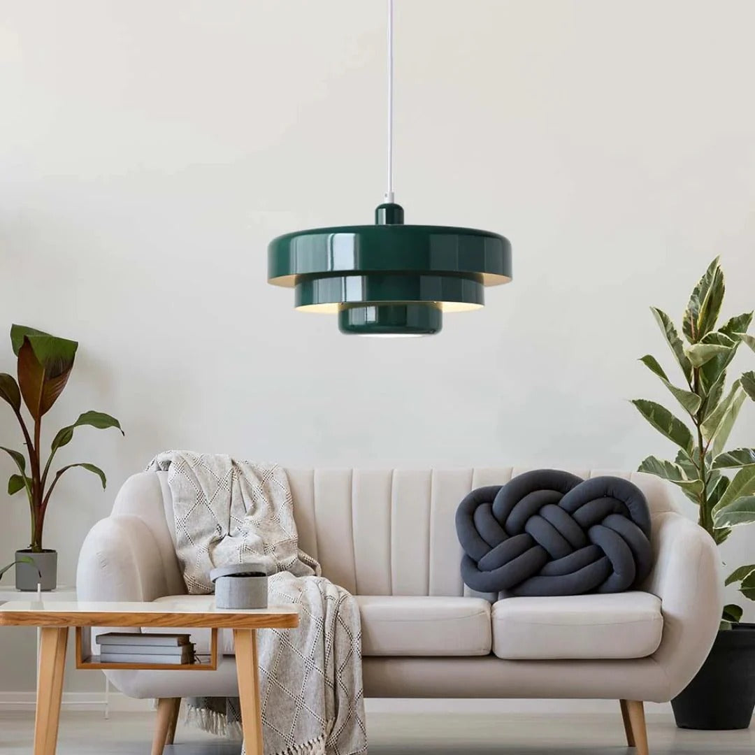 Gelaagde metalen hanglamp