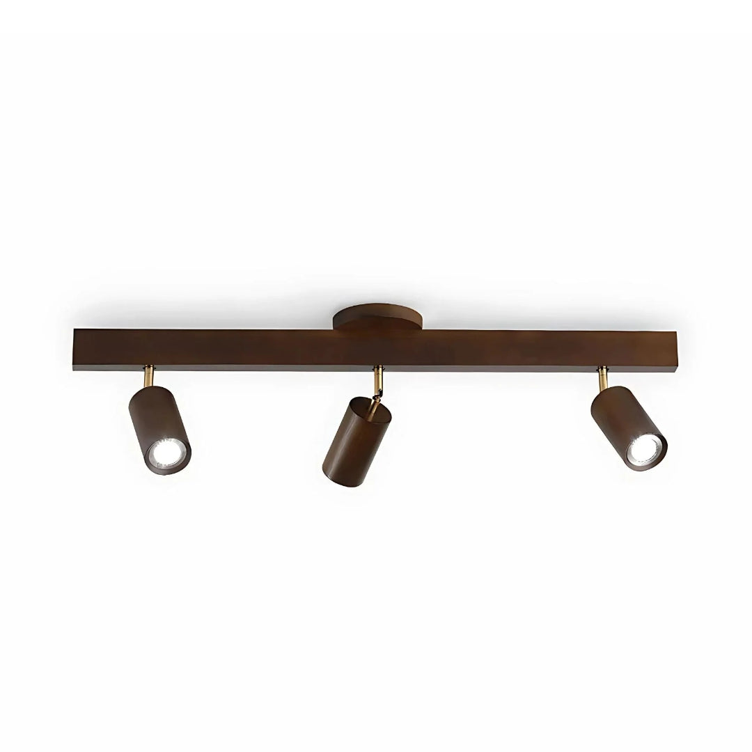 Houten verstelbare rail plafondlamp