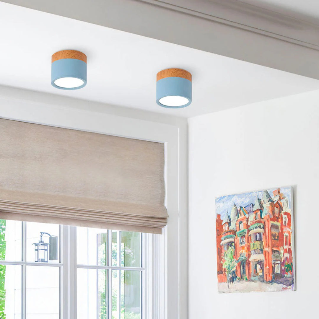 Nordische houten plafondlamp