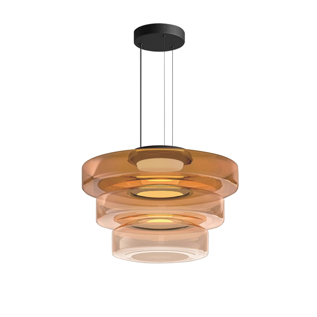 Gelaagde glazen LED hanglamp