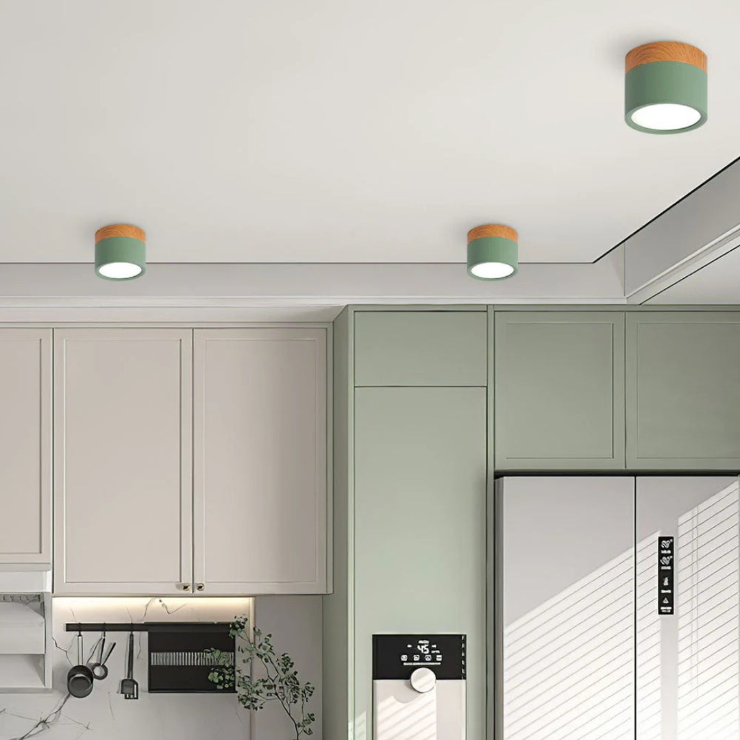 Nordische houten plafondlamp