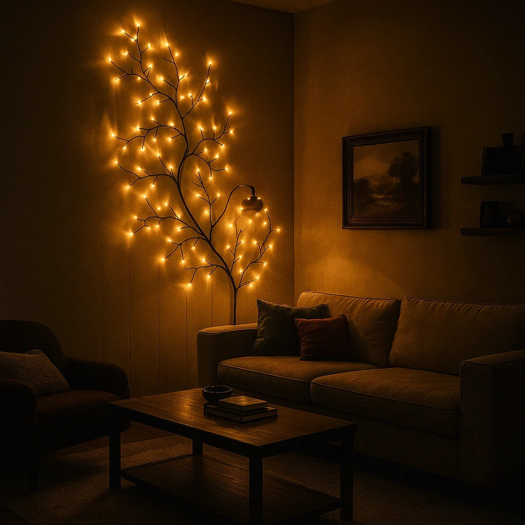 Decoratieve LED-boom wandlamp