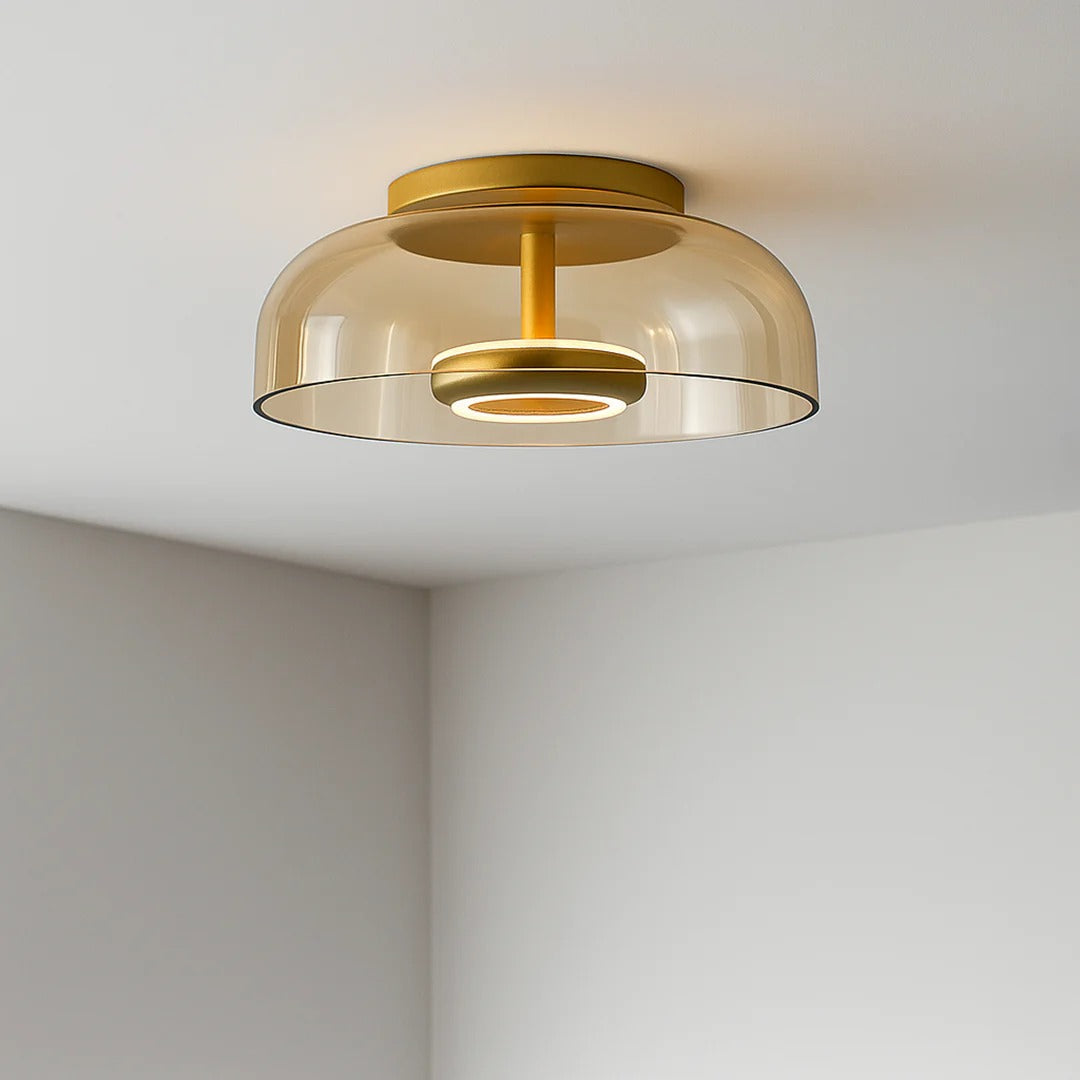 Moderne glazen LED-plafondlamp