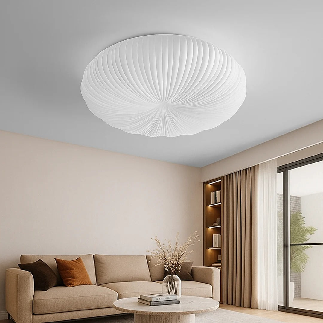 Minimalistische LED-plafondlamp van stof