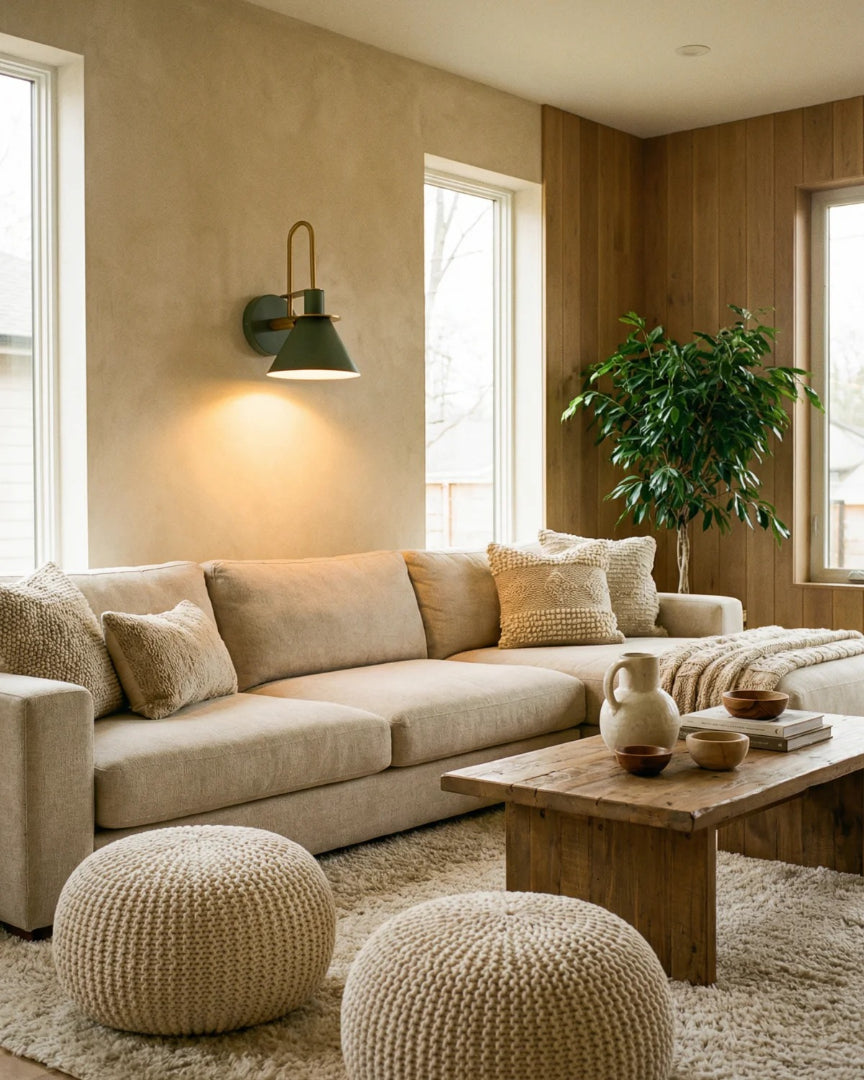 Moderne metalen wandlamp