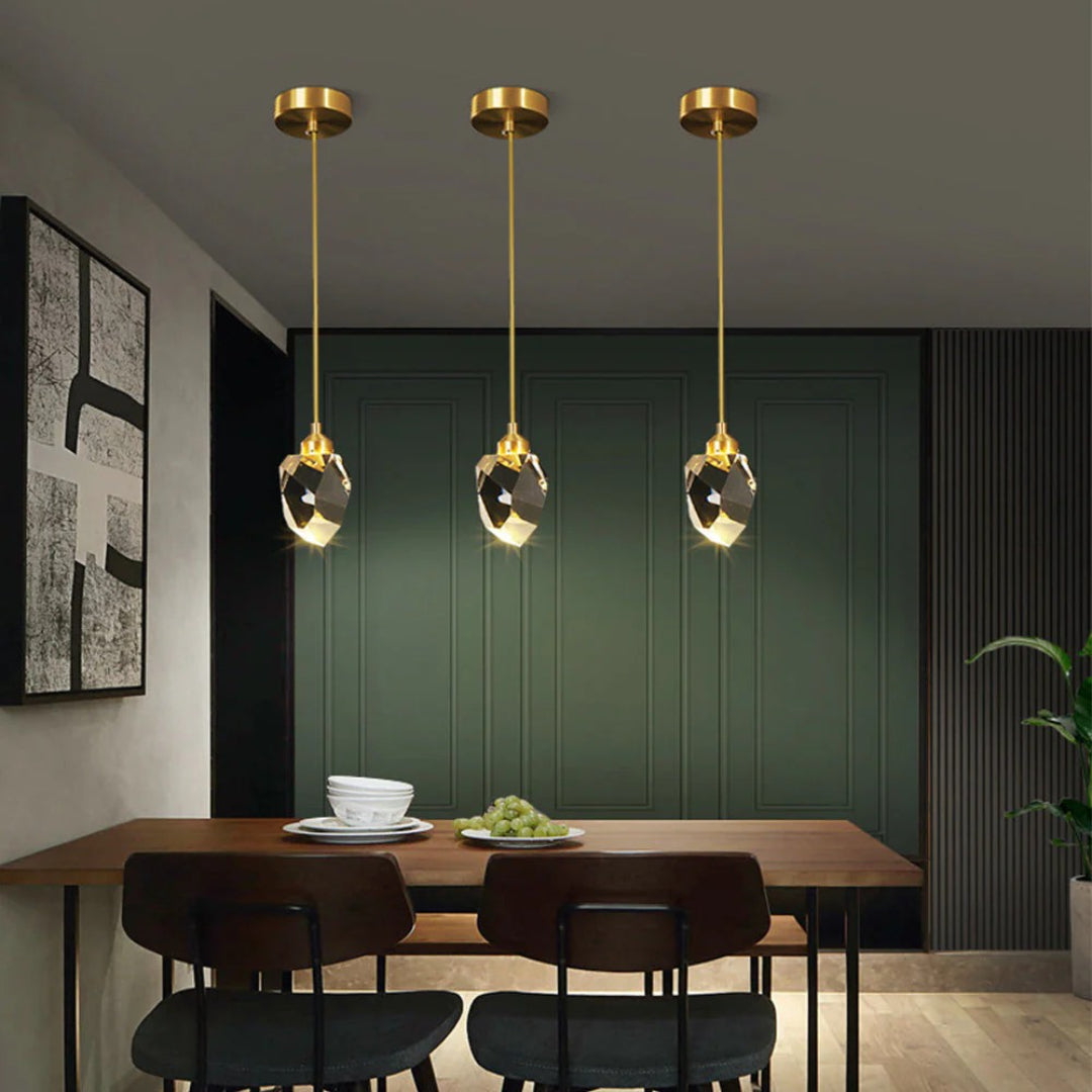 Kristallen Messing Hanglamp